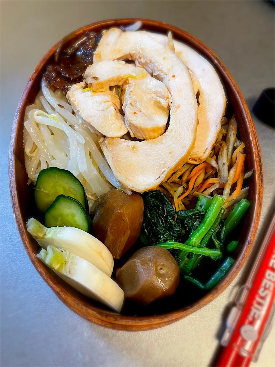 鶏胸肉のレンチン加熱弁当|morimi32さん