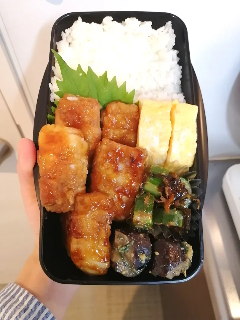 長芋の豚バラ巻き弁当|きゅーさん