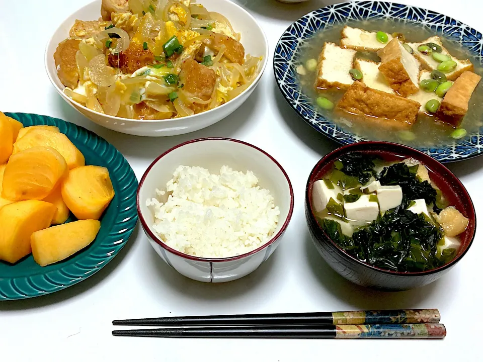 全部大豆料理＆オレンジ色な昼ごはん|こえりさん