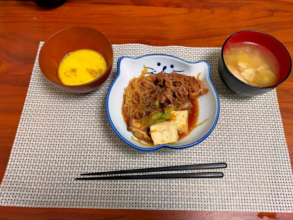 Snapdishの料理写真:すき焼き、参鶏湯|ねねパパさん