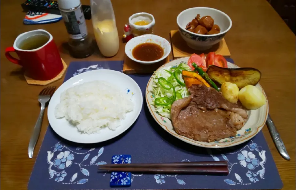 ビーフステーキプレート(夕飯)|enarinさん