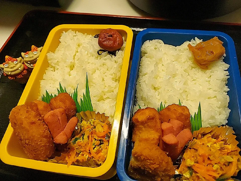 夫弁当、息子弁当|みどりさん