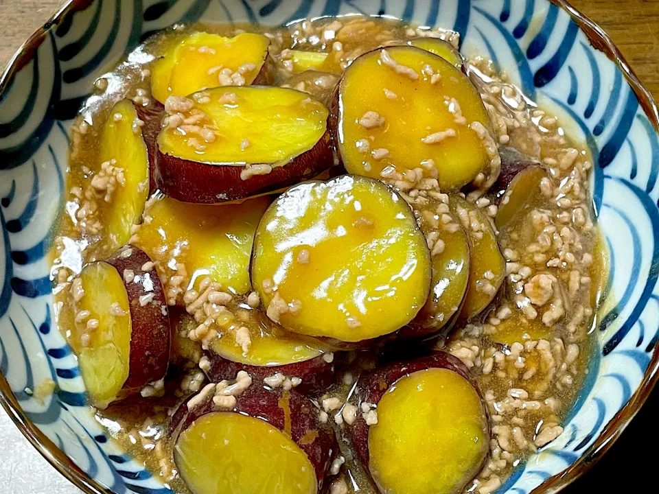 さつまいも🍠のひき肉あんかけ|ひだまり農園さん