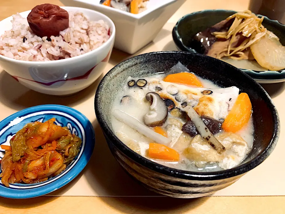 豆餅入り白味噌のお味噌汁|かなっぺさん