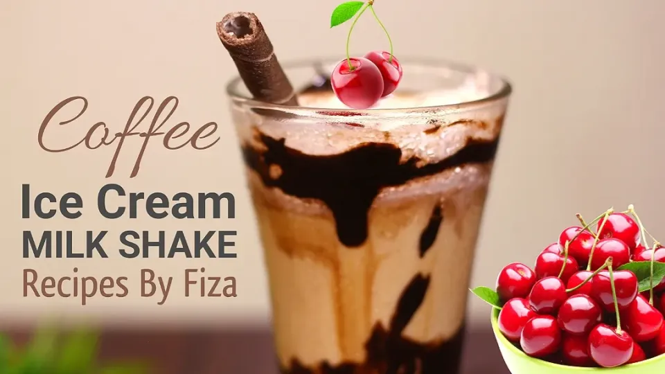 How to make quick & easy ice cream coffee shake | Coffee smoothie | Coffee shake at home|Recipes By Fizaさん