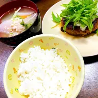 おろしハンバーグ、つみれ汁|りかさん