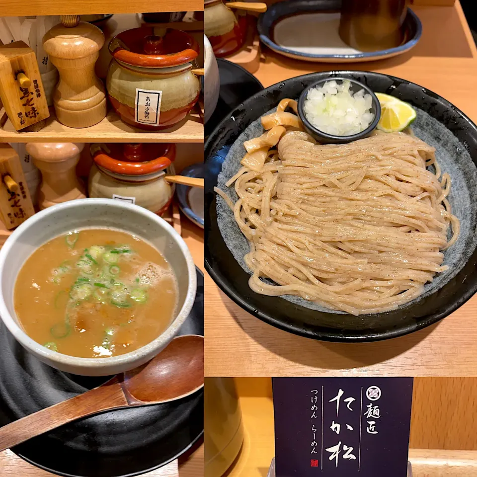 つけ麺🍜（鶏魚介）　石臼挽き全粒粉入り細麺|るみおんさん