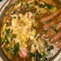 Snapdishの料理写真:チーズカレー鍋|メガネ食堂さん