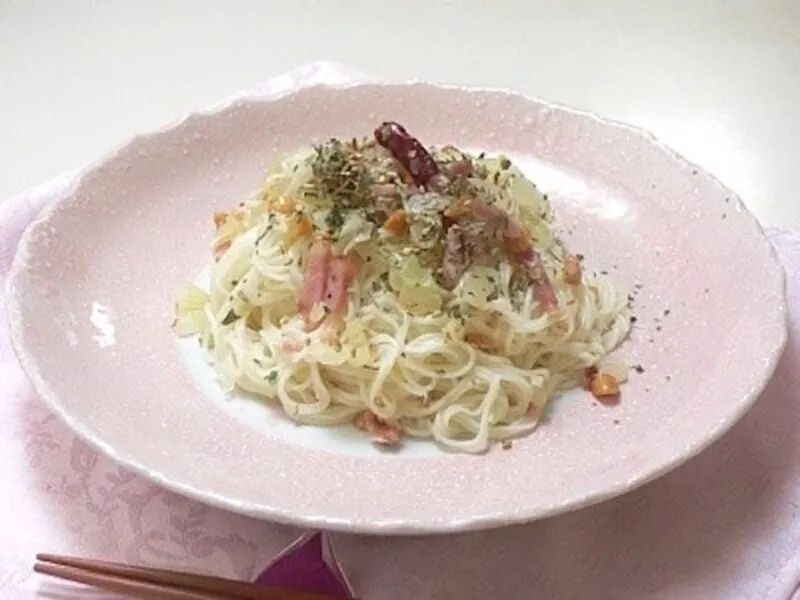 ペペロンチーノそうめんレシピ……パパッと作れる！ #AllAbout|All About 料理レシピさん