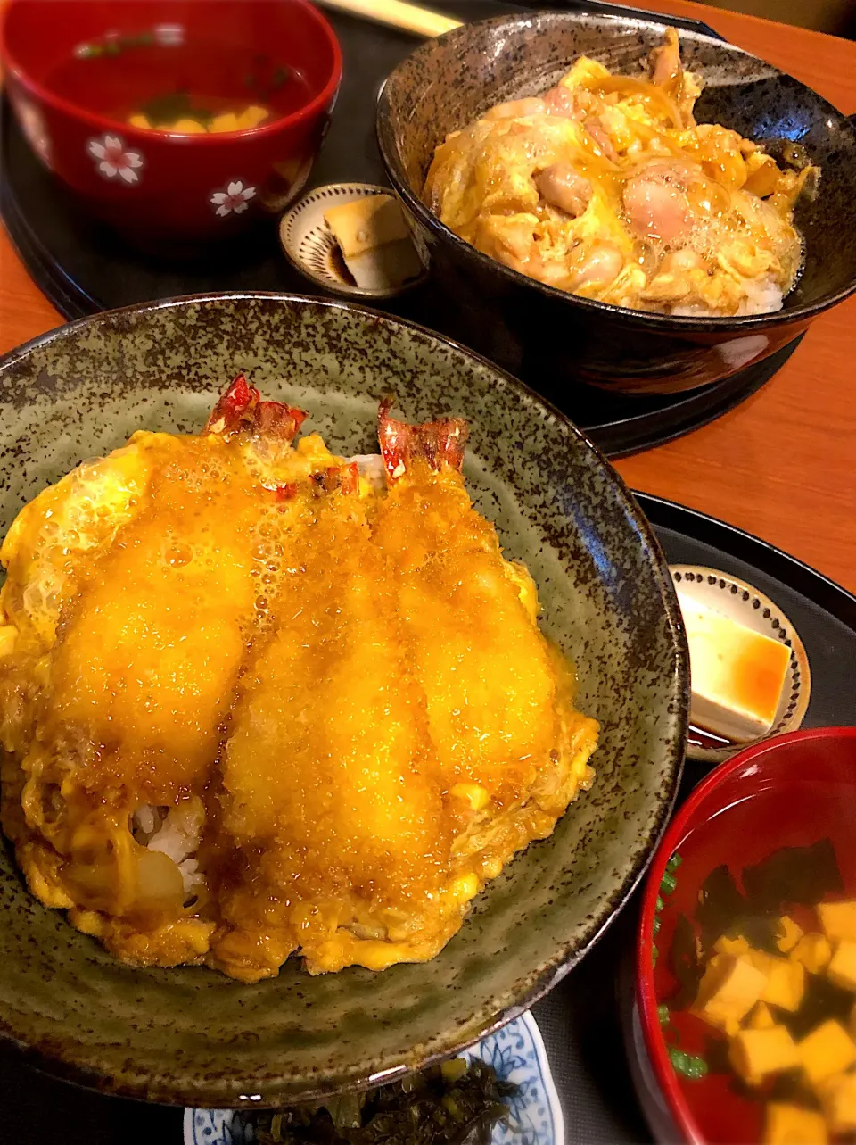 海老天とじ丼&親子丼|じゅんさんさん