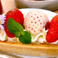 Snapdishの料理写真:Strawberry Tart (long)|Patchanaraさん