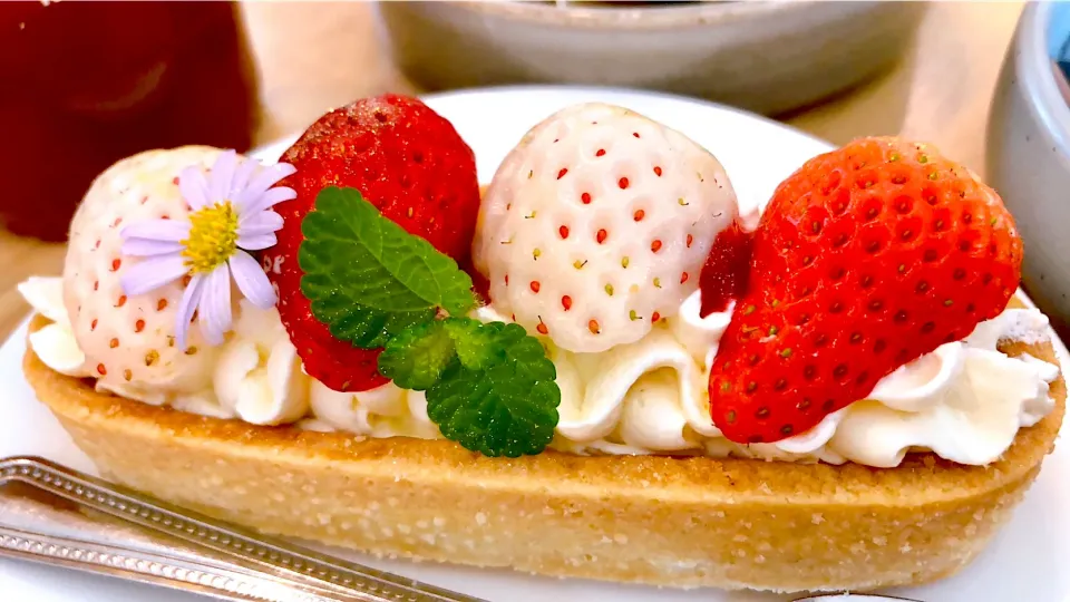 Snapdishの料理写真:Strawberry Tart (long)|Patchanaraさん