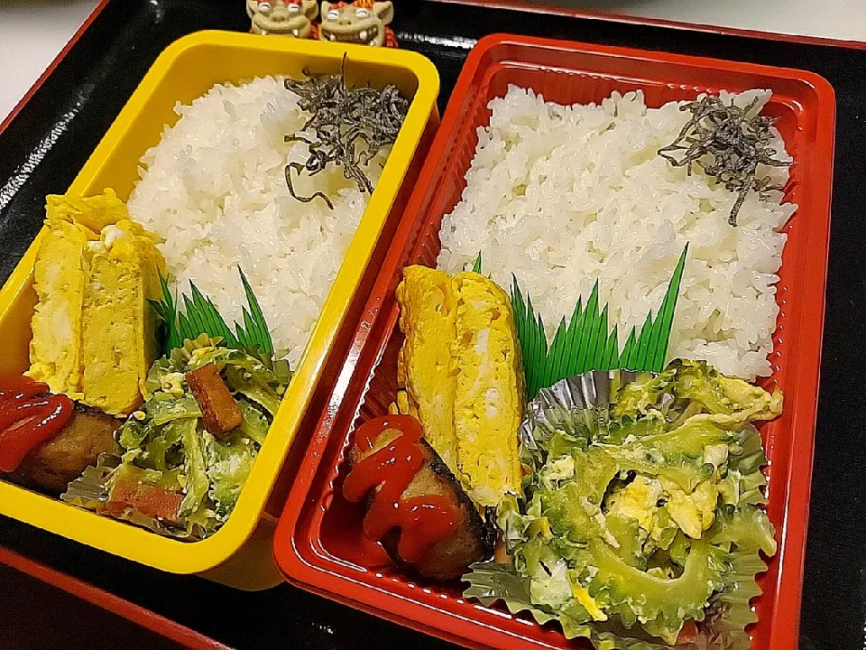 夫弁当、息子弁当|みどりさん