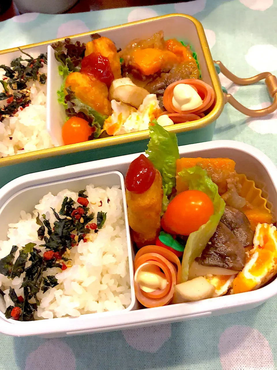 2022.11.7  ＊今日のお弁当＊かぼちゃのひき肉煮＊|rinrin*mama*さん