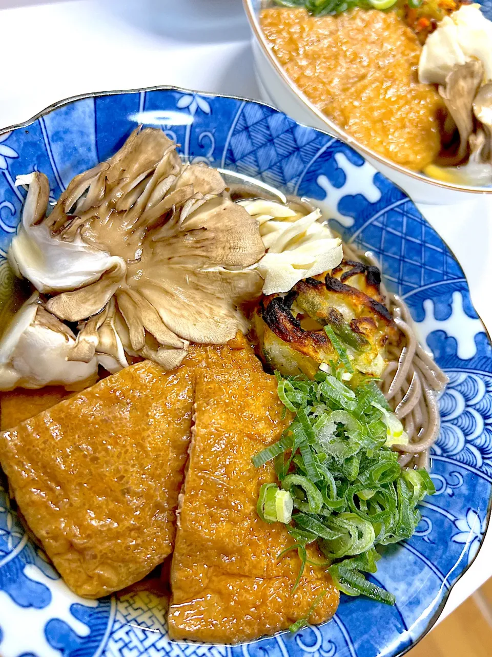 かき揚げキノコ蕎麦|三姉妹のママさん