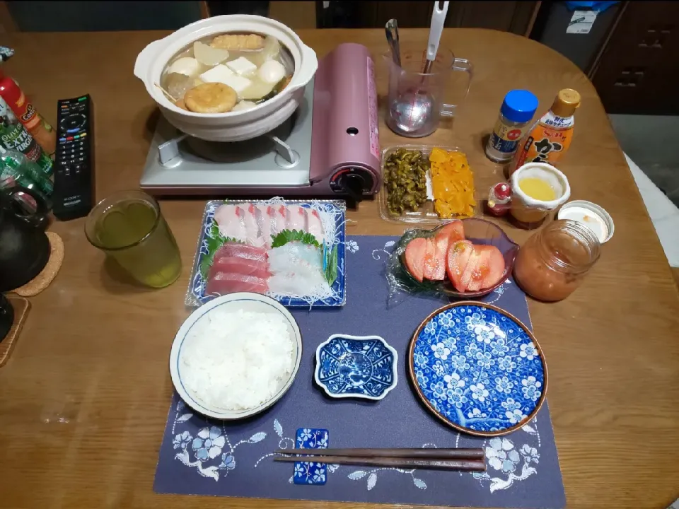 刺身盛り合わせとおでん(夕飯)|enarinさん