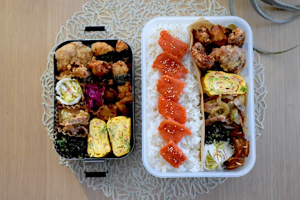 Snapdishの料理写真:☜息子弁当&娘弁当☞|dra-kichiさん