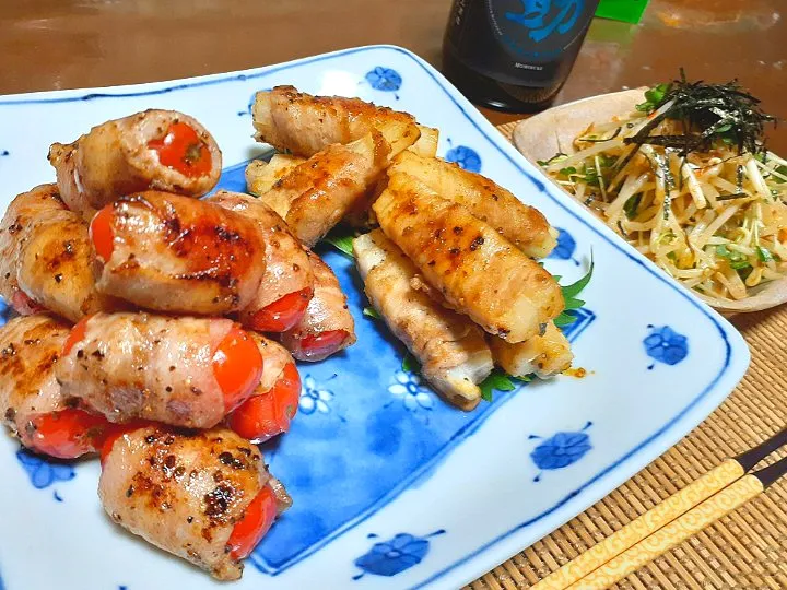 長芋の豚肉巻き
トマトの豚肉巻き🍃|びせんさん