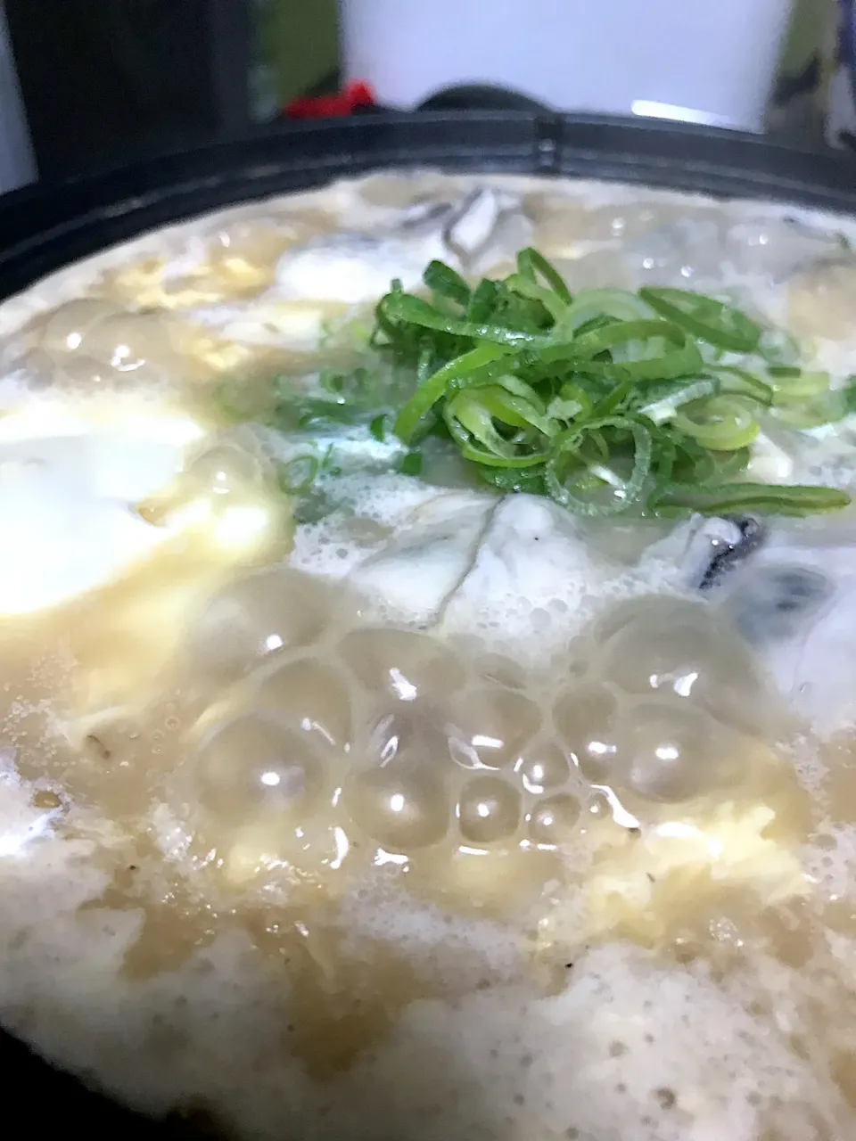 Snapdishの料理写真:しめの牡蠣チーズ雑炊(卵ミルク入り)|ひらけごま@たかさん