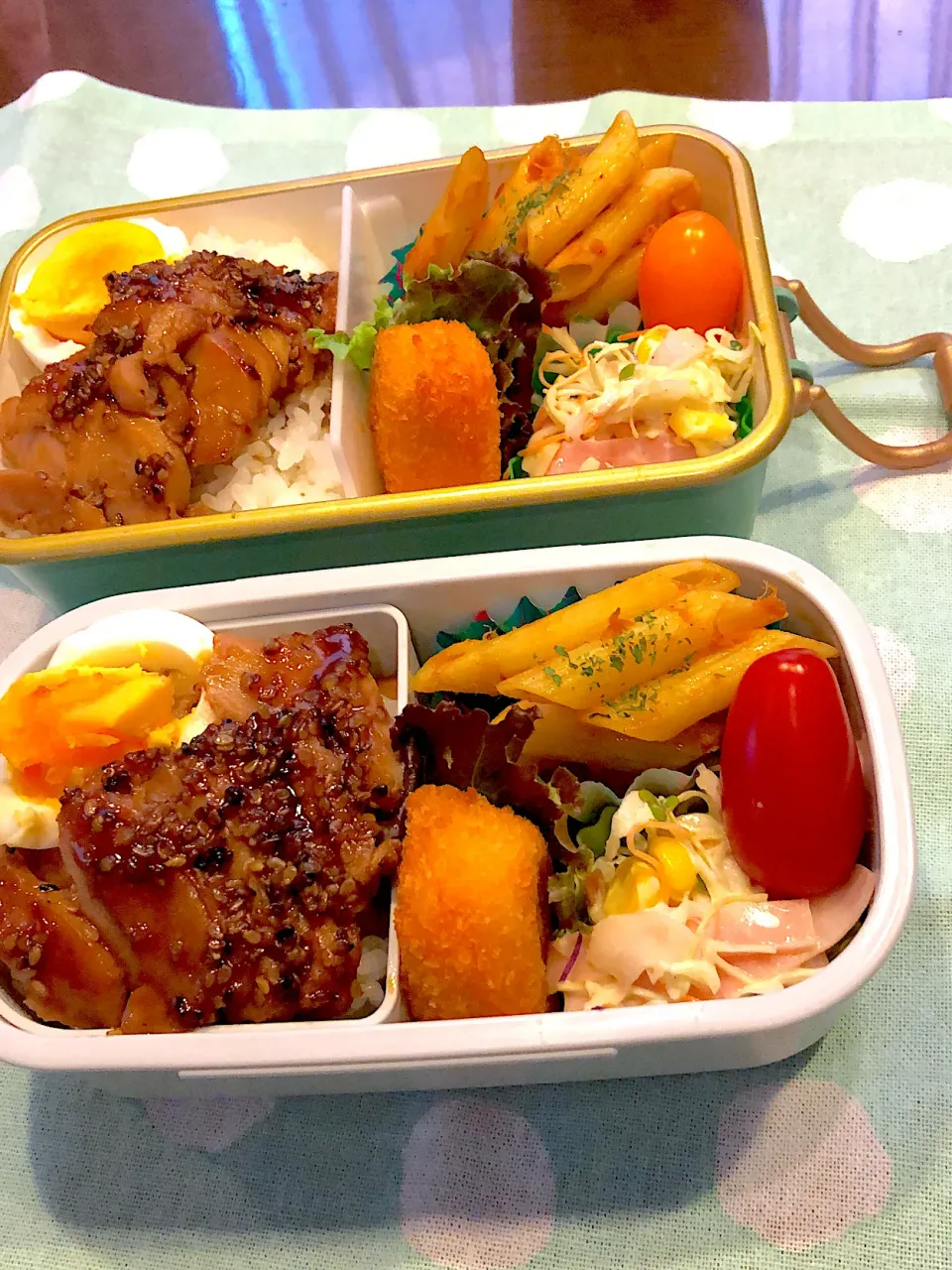 2022.11.9  ＊今日のお弁当＊照り焼き丼＆コールスロー＆ツナペンネ＊|rinrin*mama*さん