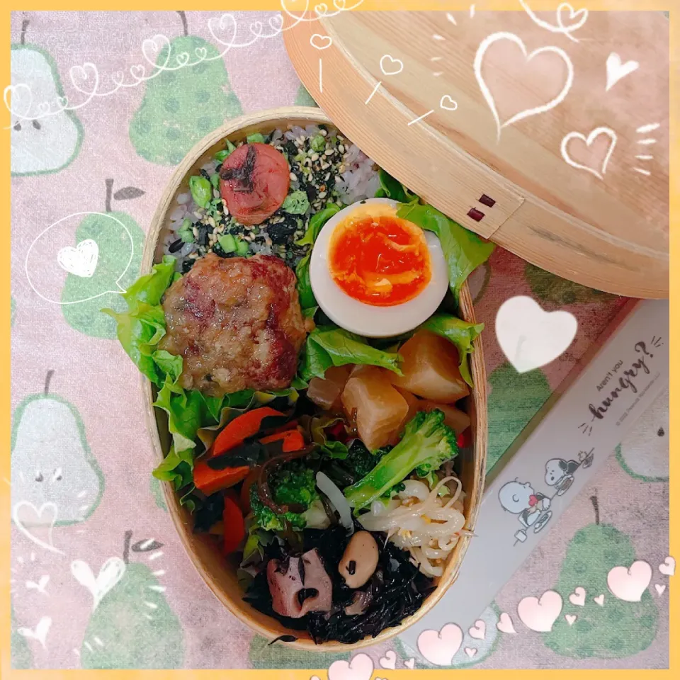 １１／１９ ｗｅｄ 玉ねぎソースのキノコハンバーグ弁当🍴|rinaronarさん