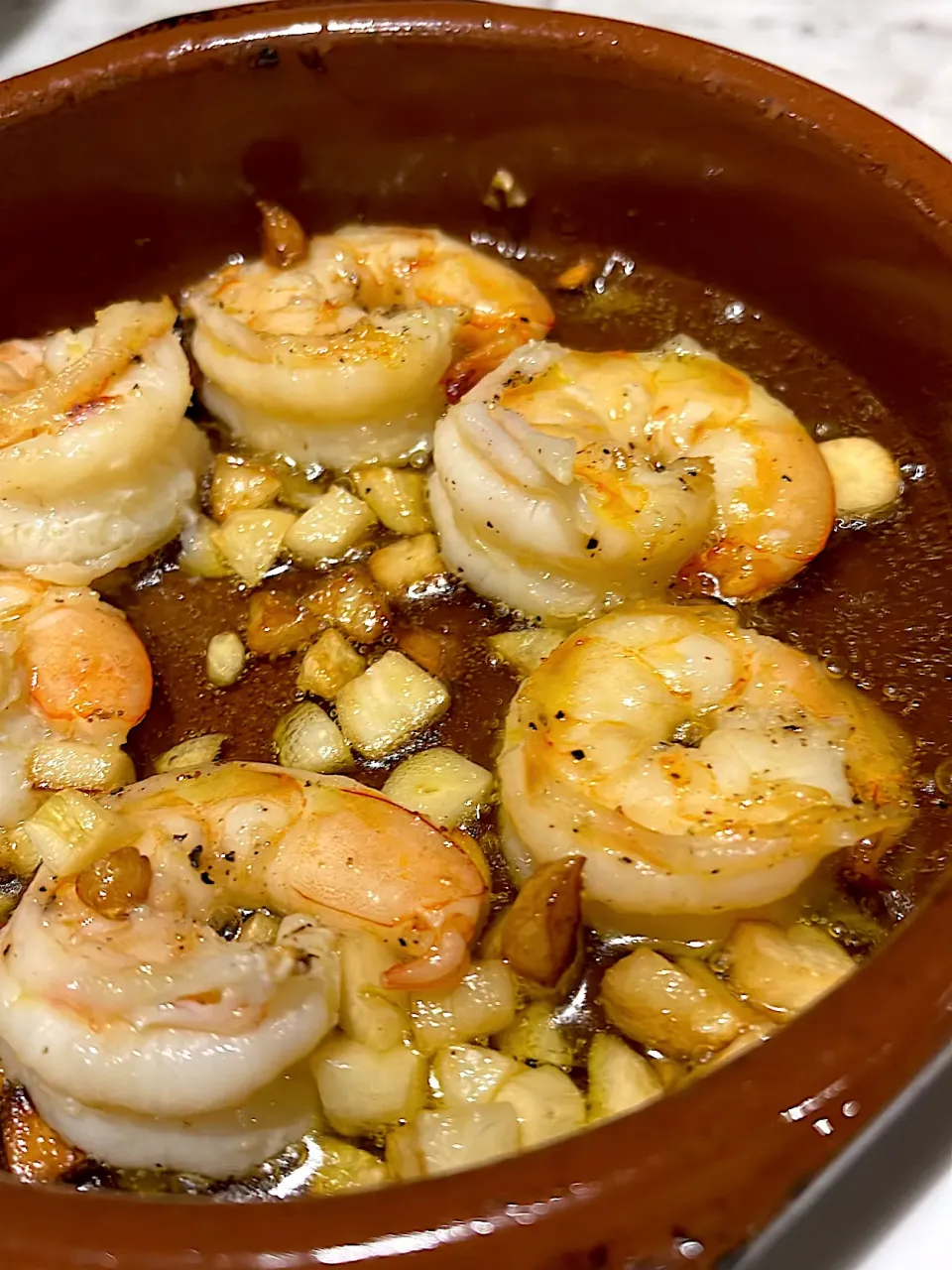 Prawns in garlic chilli in olive oil |Carol Yewさん