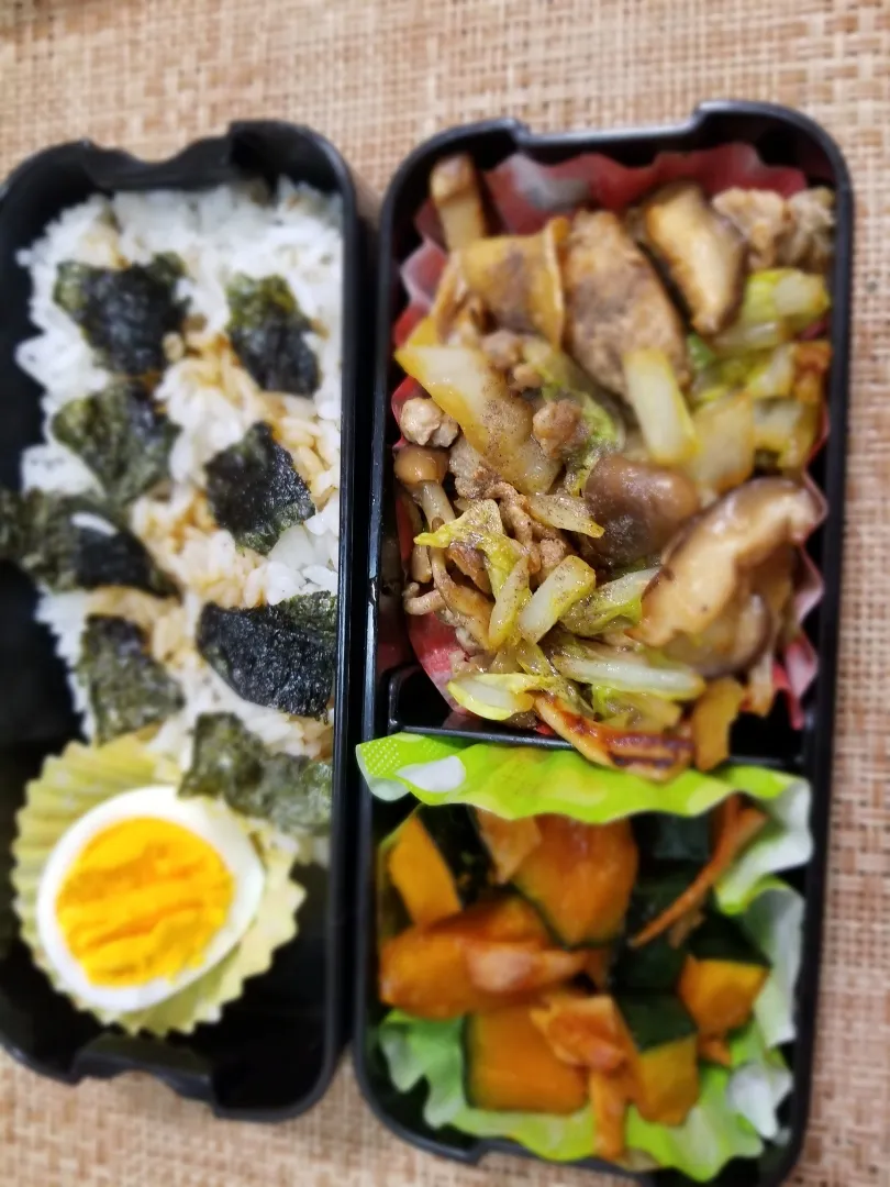 白菜ときのこの中華風弁当
かぼちゃとハムの醤油炒め|shinさん