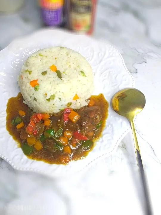 Snapdishの料理写真:Rice with Oyster sauce|Nafisa Salisuさん