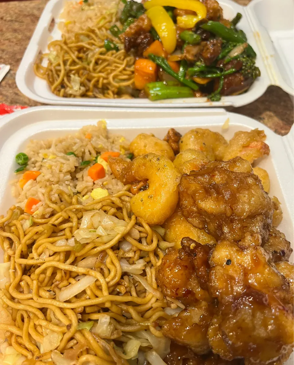 Panda Express Orange chicken & walnut shrimp|🌺IAnneさん