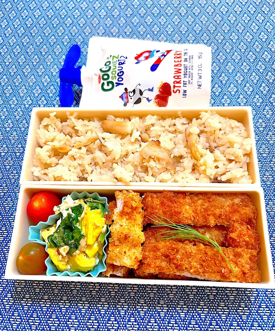 トンカツと松茸ご飯弁当　#inアメリカ|Ikuさん