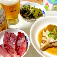 Snapdishの料理写真:晩酌(夫用)🍻|しおり。さん