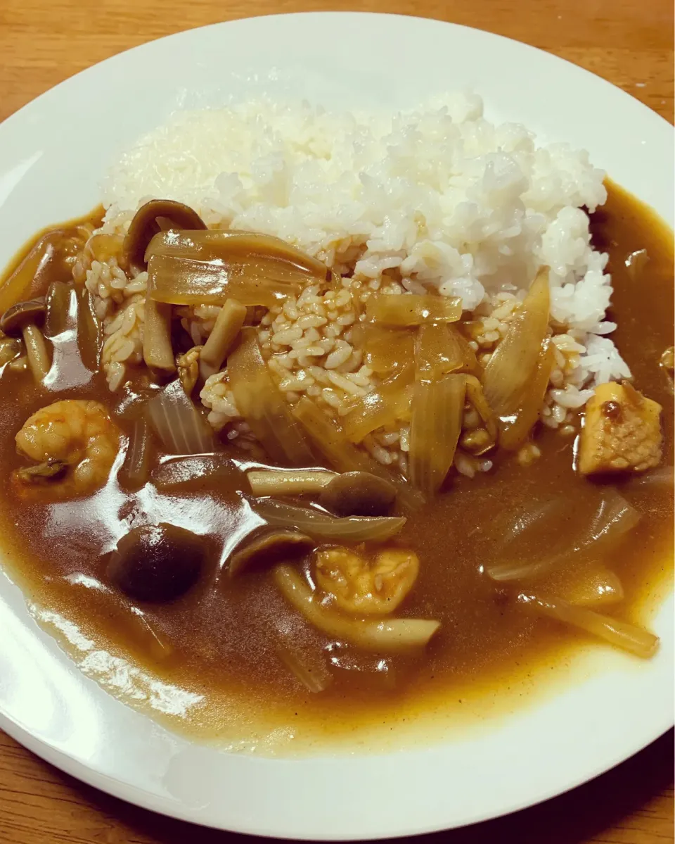 お昼シーフードカレー^_^|きよっさんさん