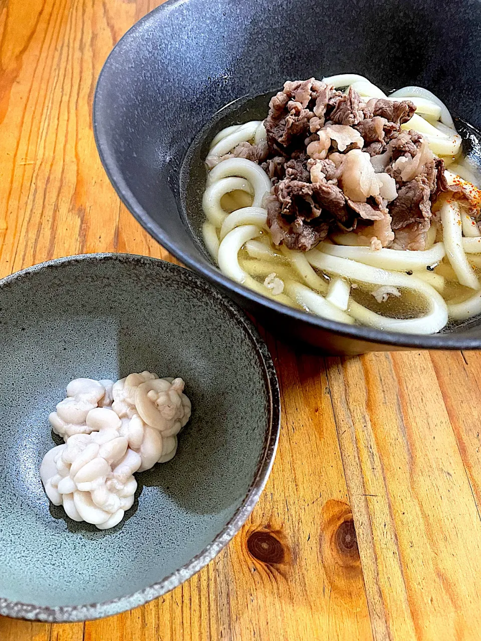 白子と肉うどん|yiさん