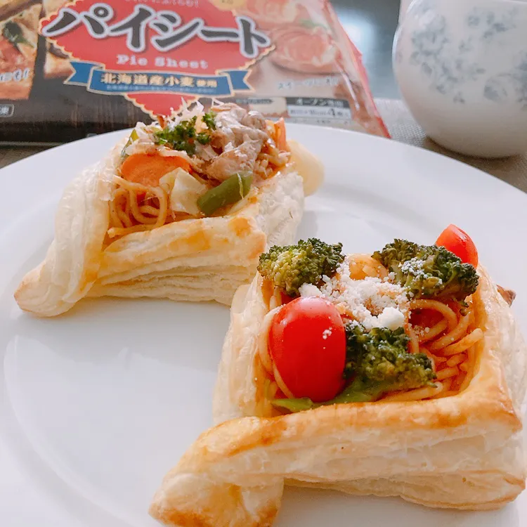 Snapdishの料理写真:ナポリタンパイ&焼きそばパイ|fai家の暮らしさん