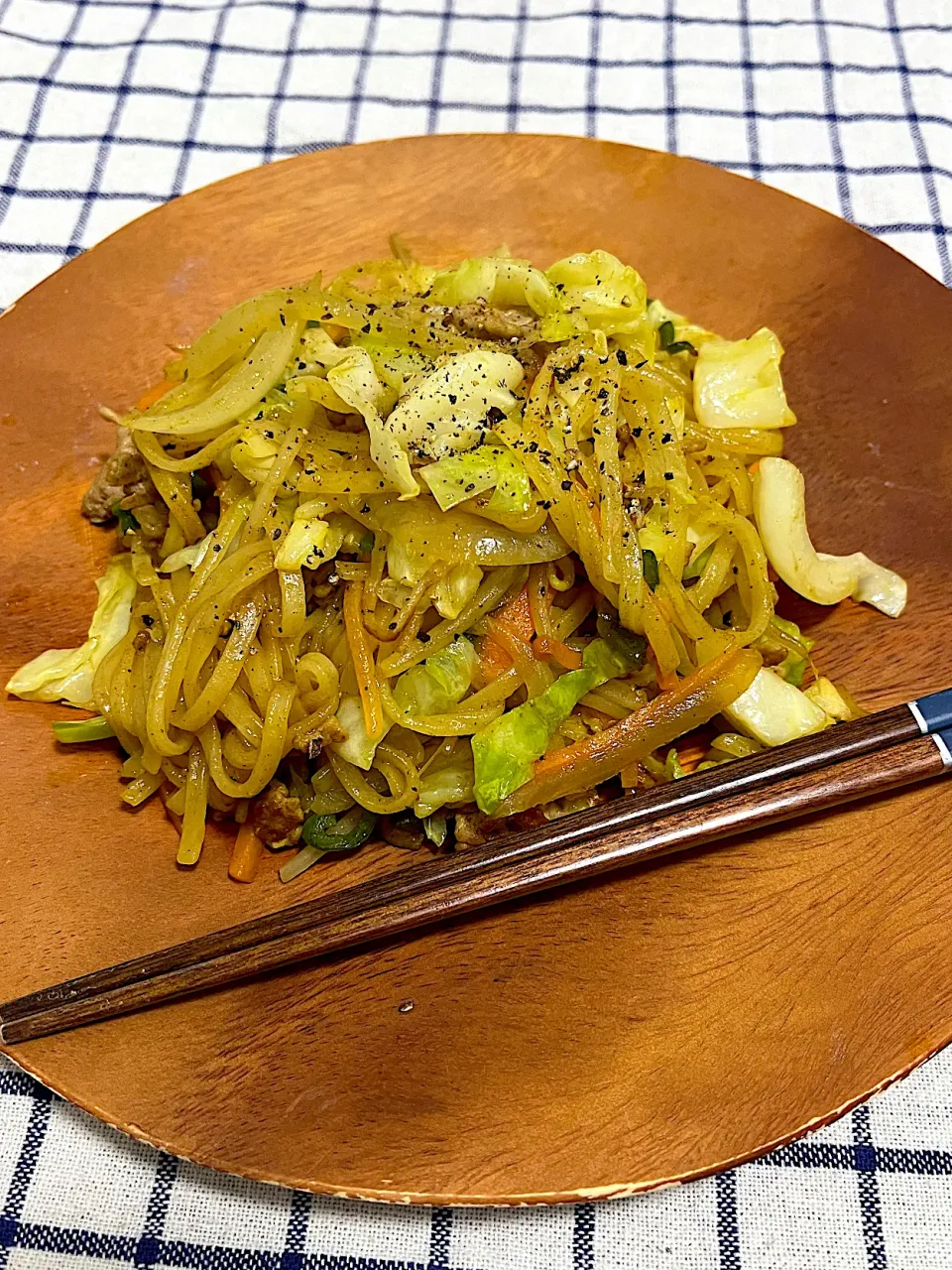 今日のお昼ごはん~フォーで焼きカレー炒め麺~|ゆかｕさん