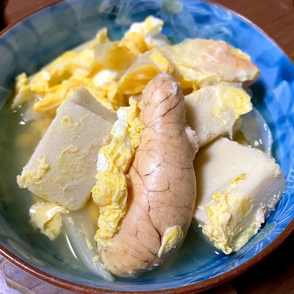 助子と高野豆腐と長ネギの卵とじ|まるちゃんさん