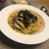 魚ミーでサンマのパスタ|ひねくれさん