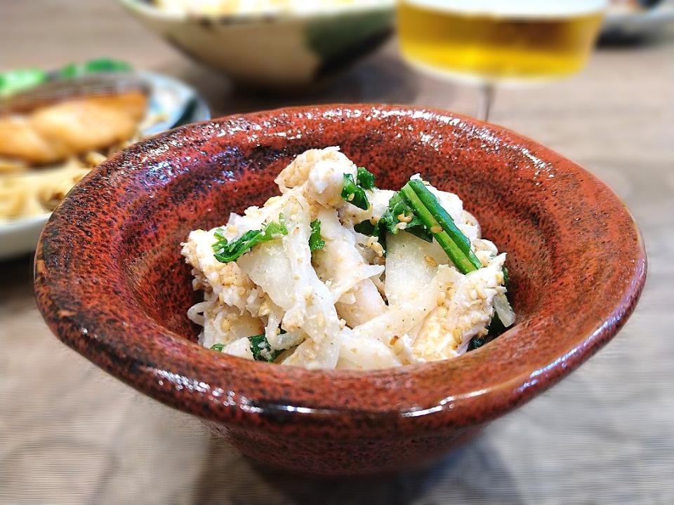 かぶとささみのごま和え