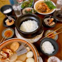 土釜で本格ご飯炊き🍚^ ^