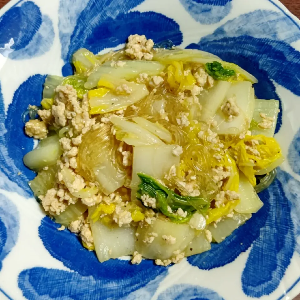 白菜と春雨と鶏ミンチの煮物|ひろにぃさん