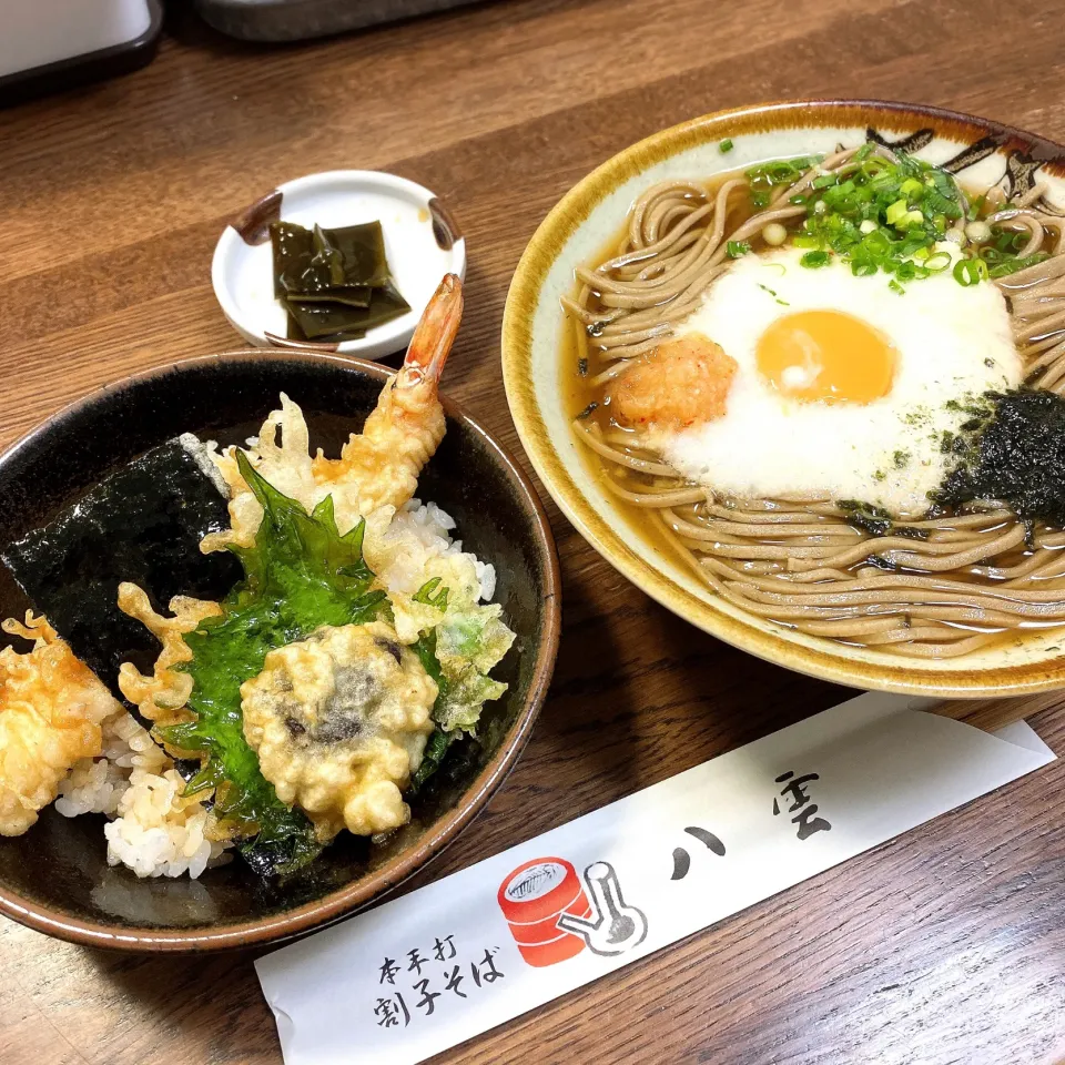 八雲 ミニ天丼 山かけ蕎麦セット♡|ちゃ♡さん