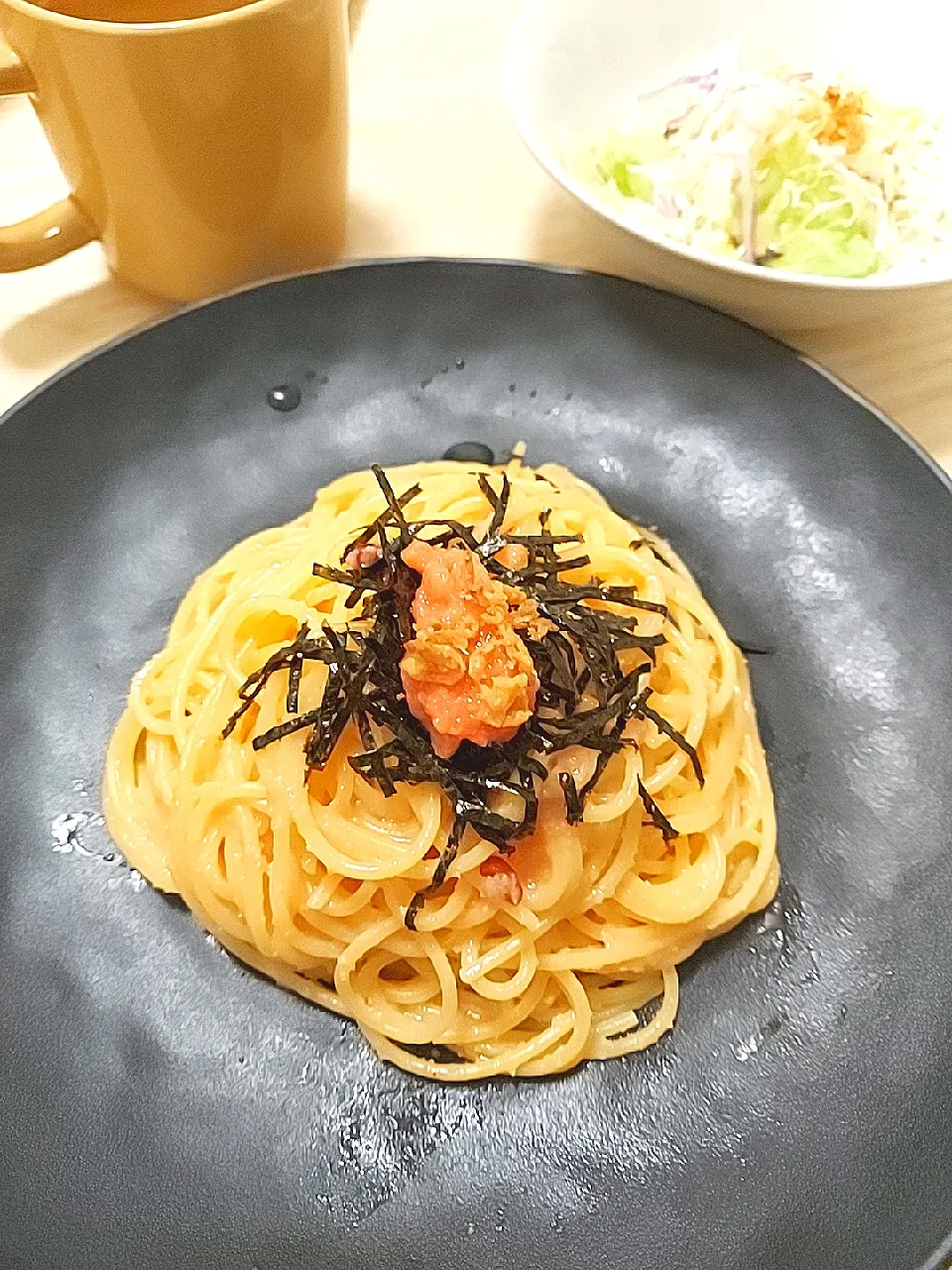 明太子パスタ ＆ サラダ|すばるさん