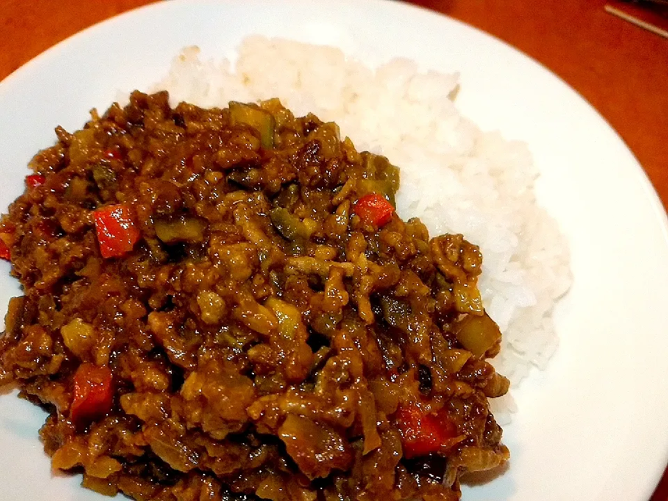 茄子とパプリカのキーマカレー|y.,yuukiさん