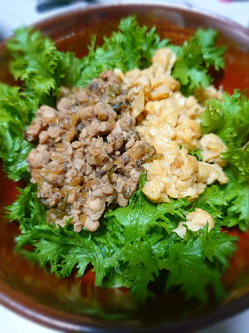 サバそぼろの三色丼|オーリーさん