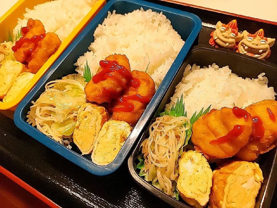 夫弁当、息子弁当、娘弁当|みどりさん