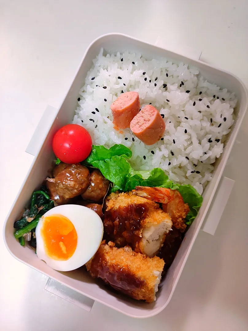 Snapdishの料理写真:男子高校生弁当|ぽぽちゃんさん