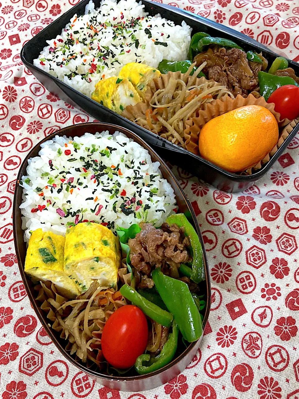 Snapdishの料理写真:牛肉とピーマンの甘辛炒め弁当|SaDaさん