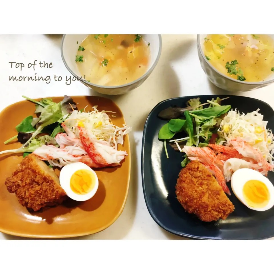 Snapdishの料理写真:本日の朝ごはん。|aki_puさん