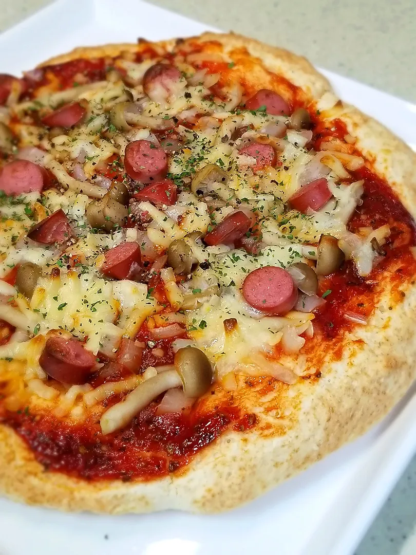 また作っちゃった簡単ピザ🍕|ぱんだのままんさん