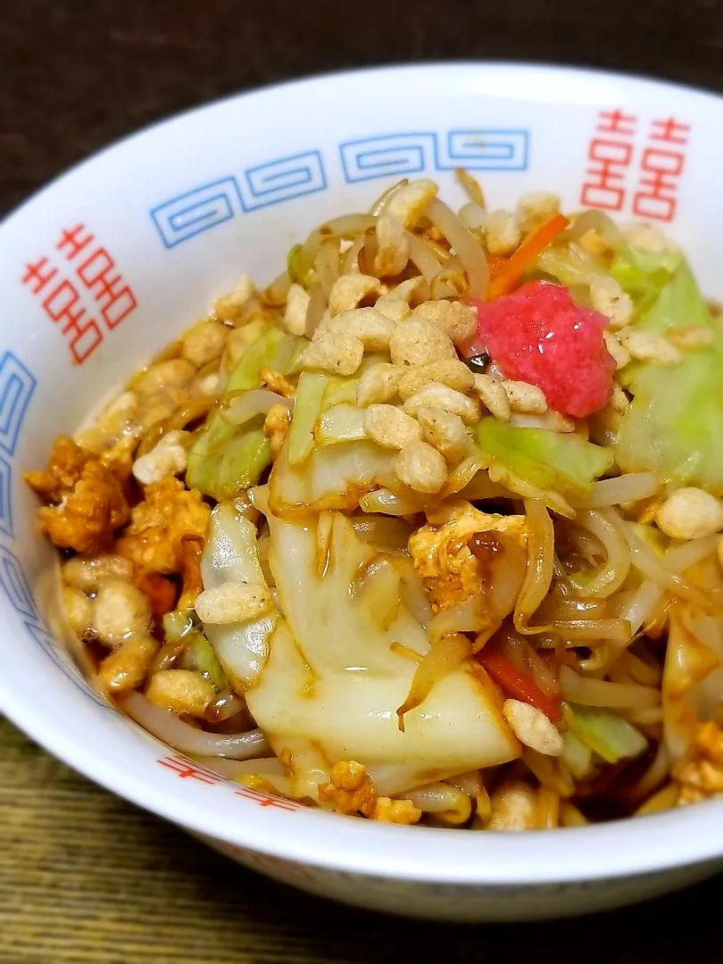 パパ作👨黒石つゆ焼きそば風焼きそば|ぱんだのままんさん